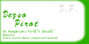 dezso pirot business card